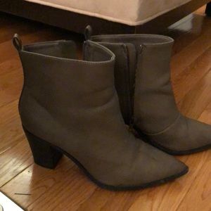 Grey Heeled Booties size 9